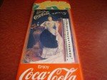 Coca Cola Victorian Lady Tin Thermometer 1981