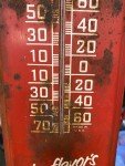 Red Double Cola Metal Thermometer Sign - Vintage 26"x8