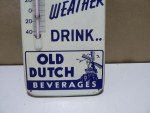 Old Dutch Root Beer Vintage Thermometer 1950s