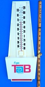 1969 Vintage TAB COLA Advertising Thermometer - Rare