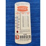 Coca Cola Fishtail Advertising Thermometer Sign