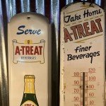 Vintage A-Treat Soda Advertising Thermometers Set