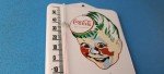 Vintage Coca-Cola Porcelain Soda Bottle Thermometer