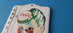 Vintage Coca-Cola Porcelain Soda Bottle Thermometer