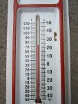 1950s Empire Agricultural Metal Wall Thermometer