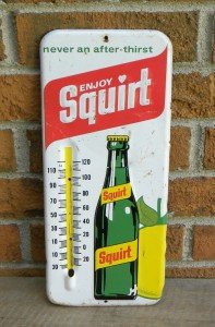 1971 Squirt Soda Advertising Thermometer - After-Thirst