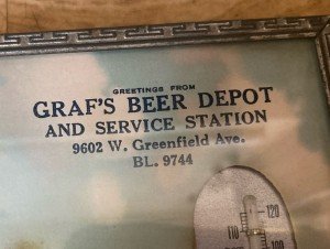 Graf’s Beer Depot Advertising Thermometer - Vintage Style