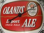 1950s Olands Pale Ale Beer Thermometer Sign