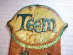 Teem Soda Pop Thermometer - Vintage Embossed Metal