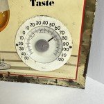 Ortlieb's 60s Beer Metal Sign with Thermometer
