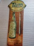 Teem Soda Pop Thermometer - Vintage Embossed Metal