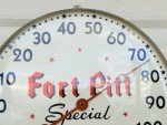 Fort Pitt Beer Vintage Round Advertising Thermometer