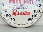 Fort Pitt Beer Vintage Round Advertising Thermometer
