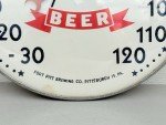 Fort Pitt Beer Vintage Round Advertising Thermometer