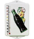 Coca-Cola Porcelain Thermometer - Vintage Pump Plate