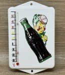 Coca-Cola Porcelain Thermometer - Vintage Pump Plate