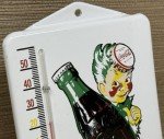 Coca-Cola Porcelain Thermometer - Vintage Pump Plate
