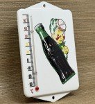 Coca-Cola Porcelain Thermometer - Vintage Pump Plate