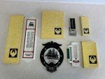 4 Retro Advertising Thermometers in Box