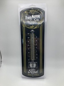 Vintage Ford Metal Thermometer for Garage Decor
