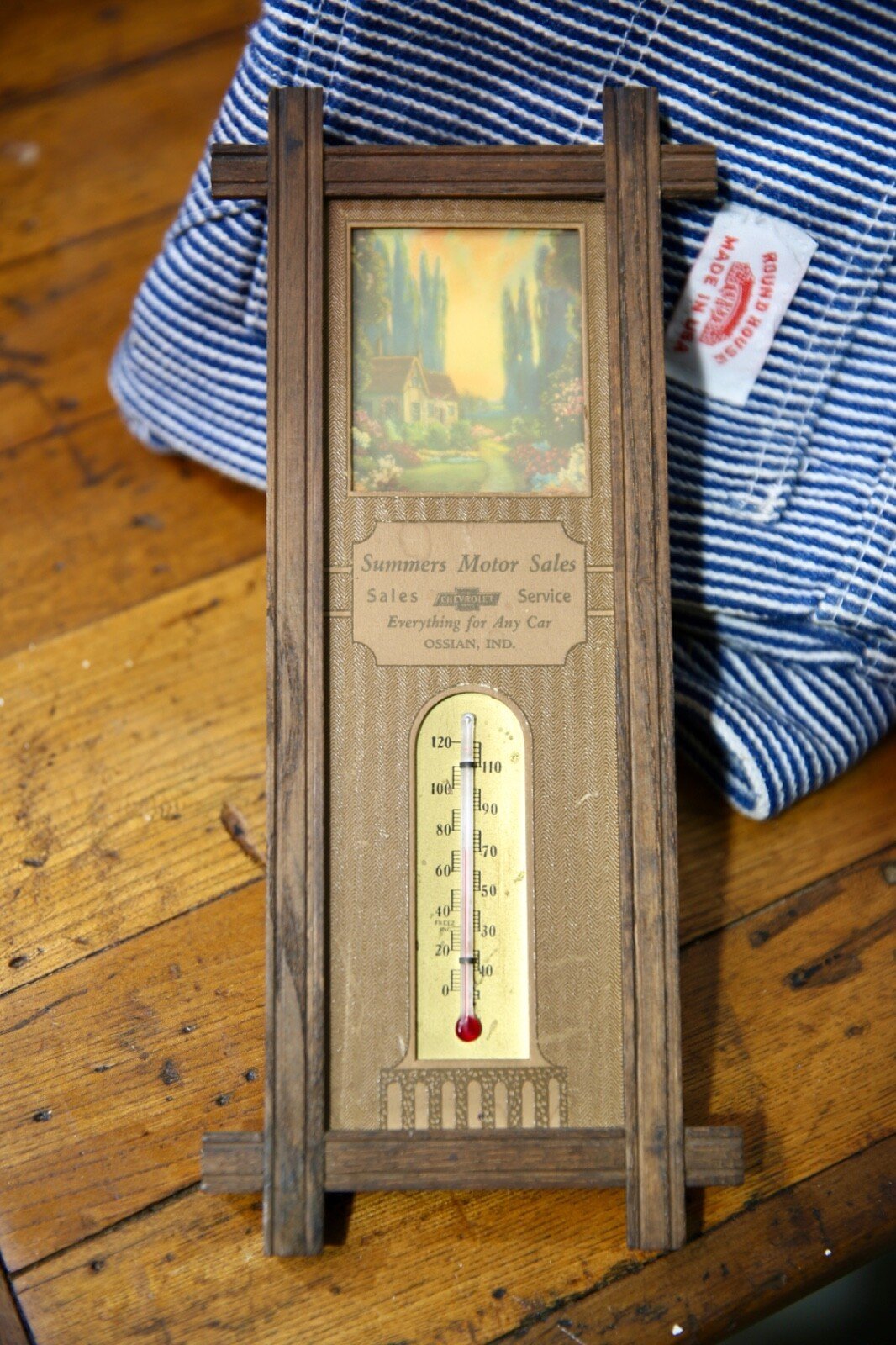 Chevrolet Vintage Motor Service Promo Thermometer Sign