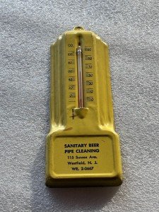 Art Deco Beer Advertising Thermometer - Westfield NJ