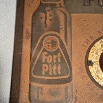 Fort Pitt Beer 1950s Embossed Advertising Thermometer