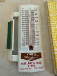 4 Retro Advertising Thermometers in Box