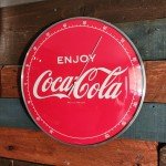 Coca-Cola Vintage Round Glass Dome Thermometer 12