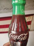Coca-Cola Vintage Thermometer Tin Bottle Sign 16”