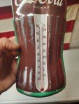 Coca-Cola Vintage Thermometer Tin Bottle Sign 16”