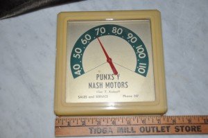 NASH Motors Vintage Thermometer from Punxsutawney