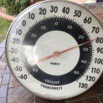 Ohio 12” Vintage Round Black & White Thermometer