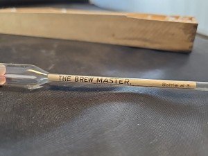 BrewMaster Beer Thermometer in Wooden Box