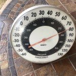 Ohio 12” Vintage Round Black & White Thermometer