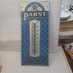 Pabst Blue Ribbon Vintage Metal Thermometer Sign