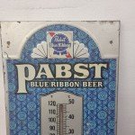 Pabst Blue Ribbon Vintage Metal Thermometer Sign