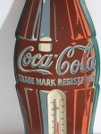 Coca-Cola Vintage Metal Thermometer Wall Sign 17"x5.25