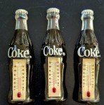 Coca-Cola Mini Thermometer Fridge Magnet Set of 3