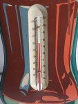Coca-Cola Vintage Metal Thermometer Wall Sign 17"x5.25