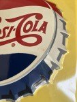 Vintage 1957 Pepsi Bottle Cap Thermometer Sign