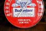 Budweiser Jumbo Dial Thermometer Beer Bar Sign