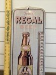 Regal Beer Vintage Tin Advertising Thermometer