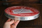Budweiser Jumbo Dial Thermometer Beer Bar Sign