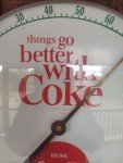 Coca-Cola 12" Bubble Glass Thermometer Sign