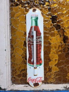 Vintage Coca-Cola Porcelain Thermometer Sign