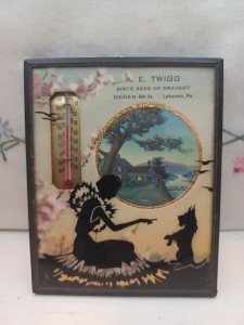 Birch Beer On Draught Antique Advertising Thermometer