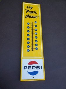 Pepsi 28" Vintage Thermometer - St. Louis, 1960s