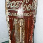 Coca-Cola 1950s Vintage Tin Advertising Thermometer