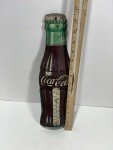 Vintage Coca-Cola Bottle Metal Thermometer 16.5